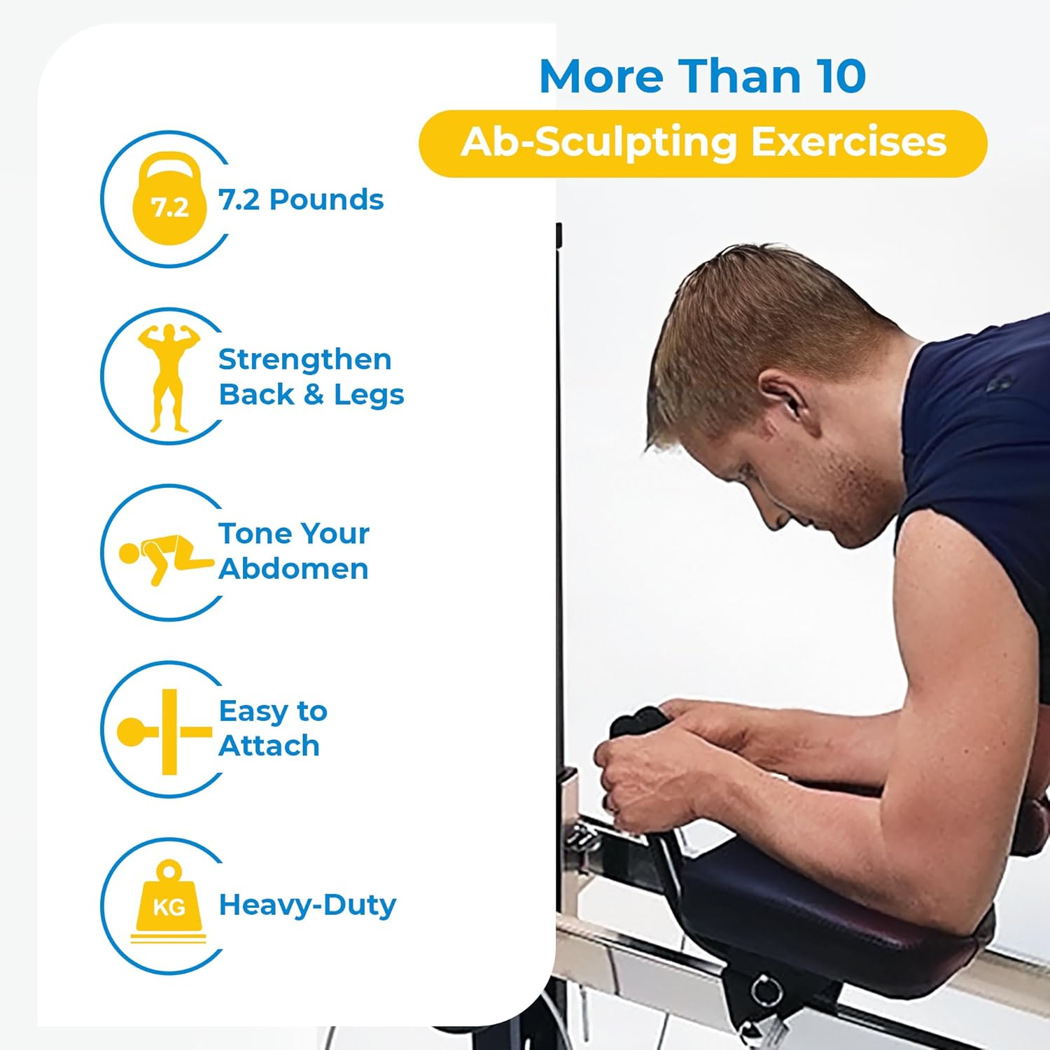 Total Gym Ab Crunch — metal 50% / vinyl 10% / foam 40%