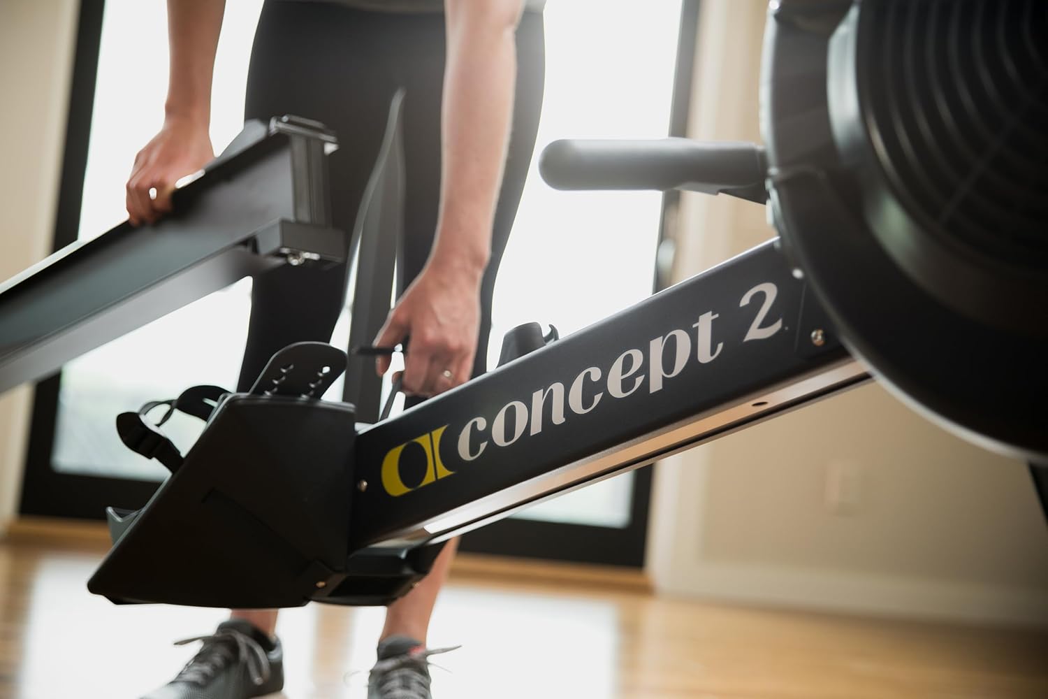 Concept2 RowErg — Integrated Device Holder allows you to keep your