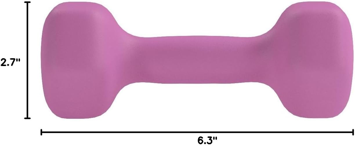 Amazon Basics Neoprene Dumbbell — Nonslip grip promotes a comfortable, secure hold