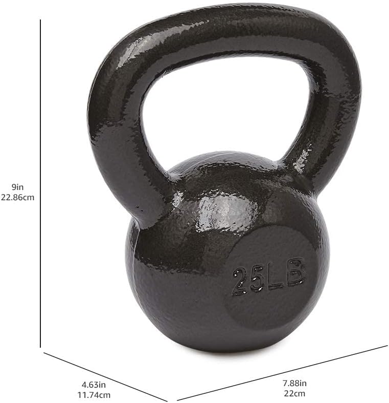 Amazon Basics Cast Iron Kettlebell — Includes a 25 pound kettlebell made of solid