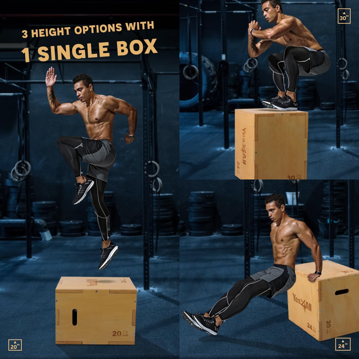 Yes4All 3-in-1 Wooden Plyo Box — Easy-To-Follow Instructions