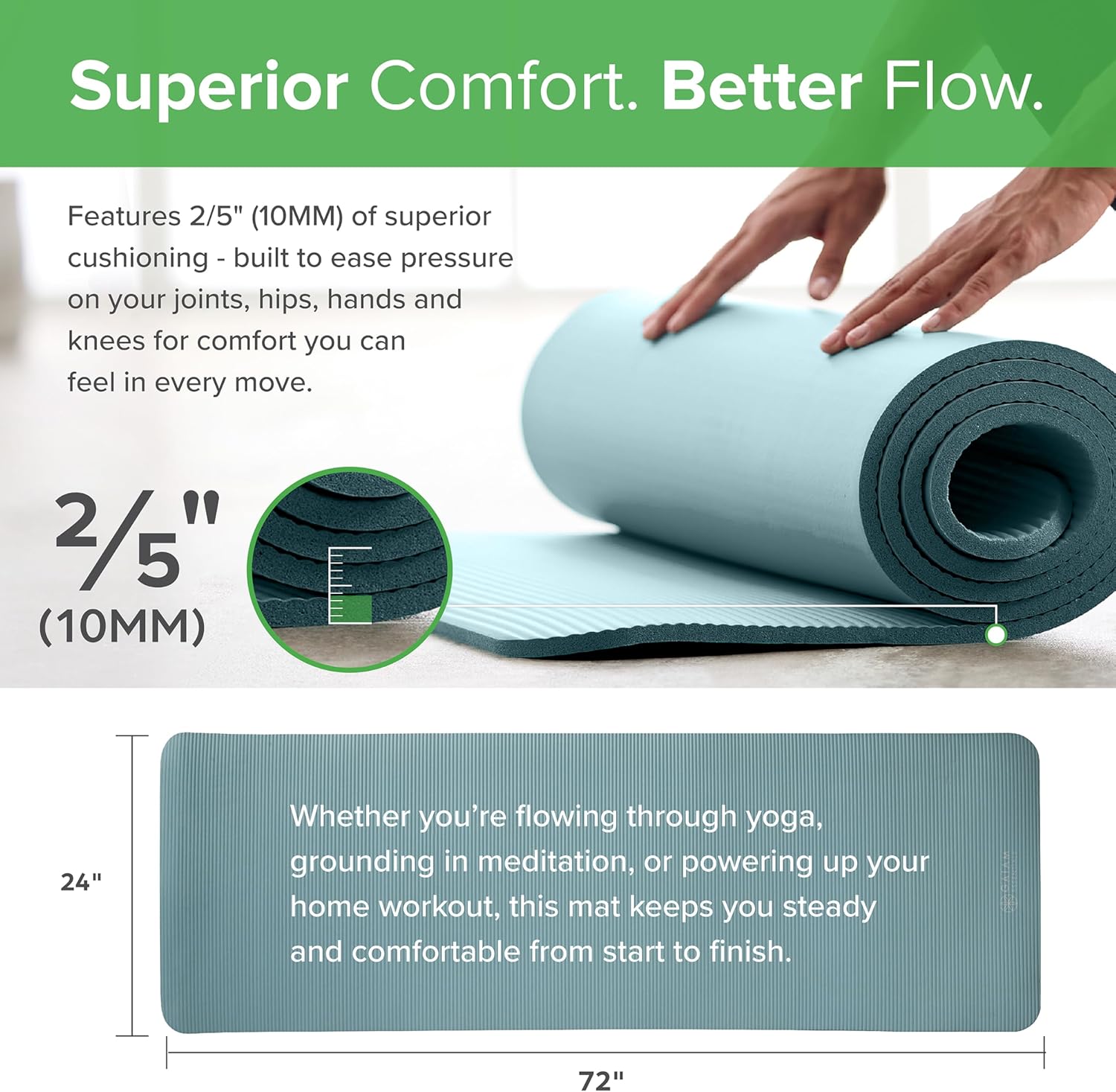 Gaiam Yoga Mat (Purple) — Comfort-Focused Surface for Controlled Movement
