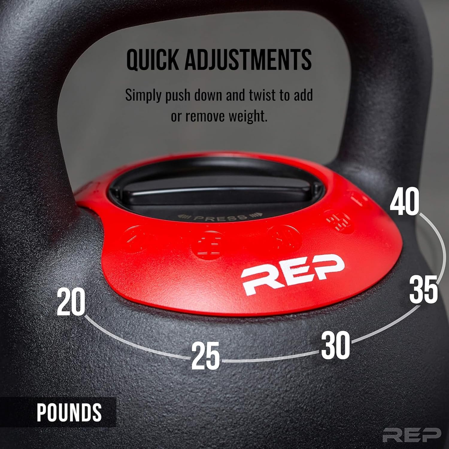 REP Fitness Adjustable Kettlebell — Select Your Weigh Fast