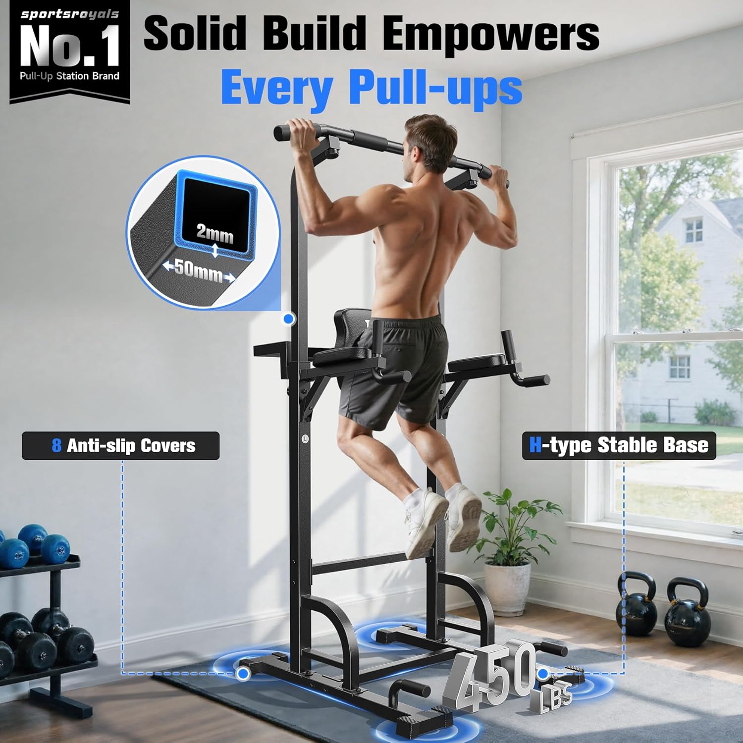 Sportsroyals Power Tower — Solid Build Empowers Every Pull-ups