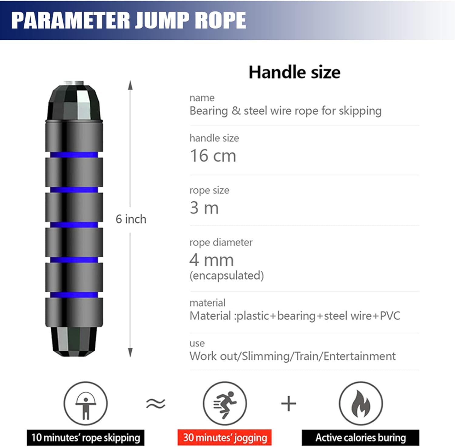 Redify Jump Rope — PVC Embedded Wire Rope
