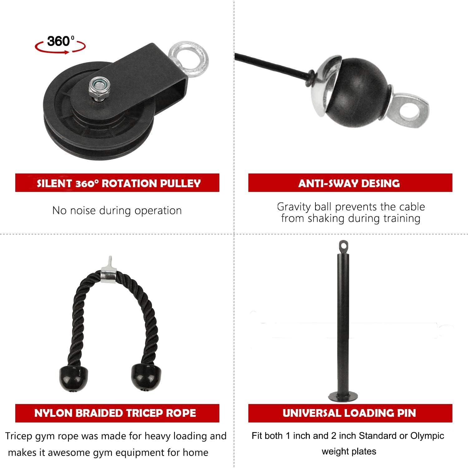 LFJ LAT Pulldown Pulley — The multiple tools set enable you to mix