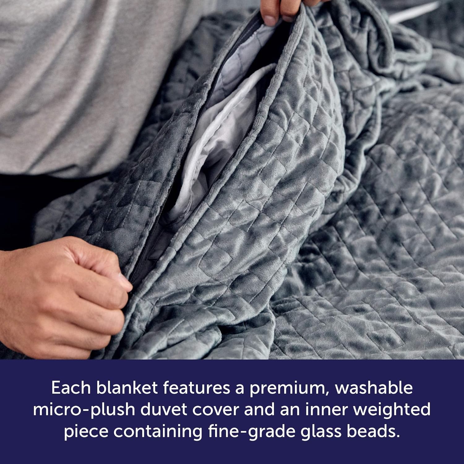 Gravity Weighted Blanket (15 lb) — High-Quality Materials