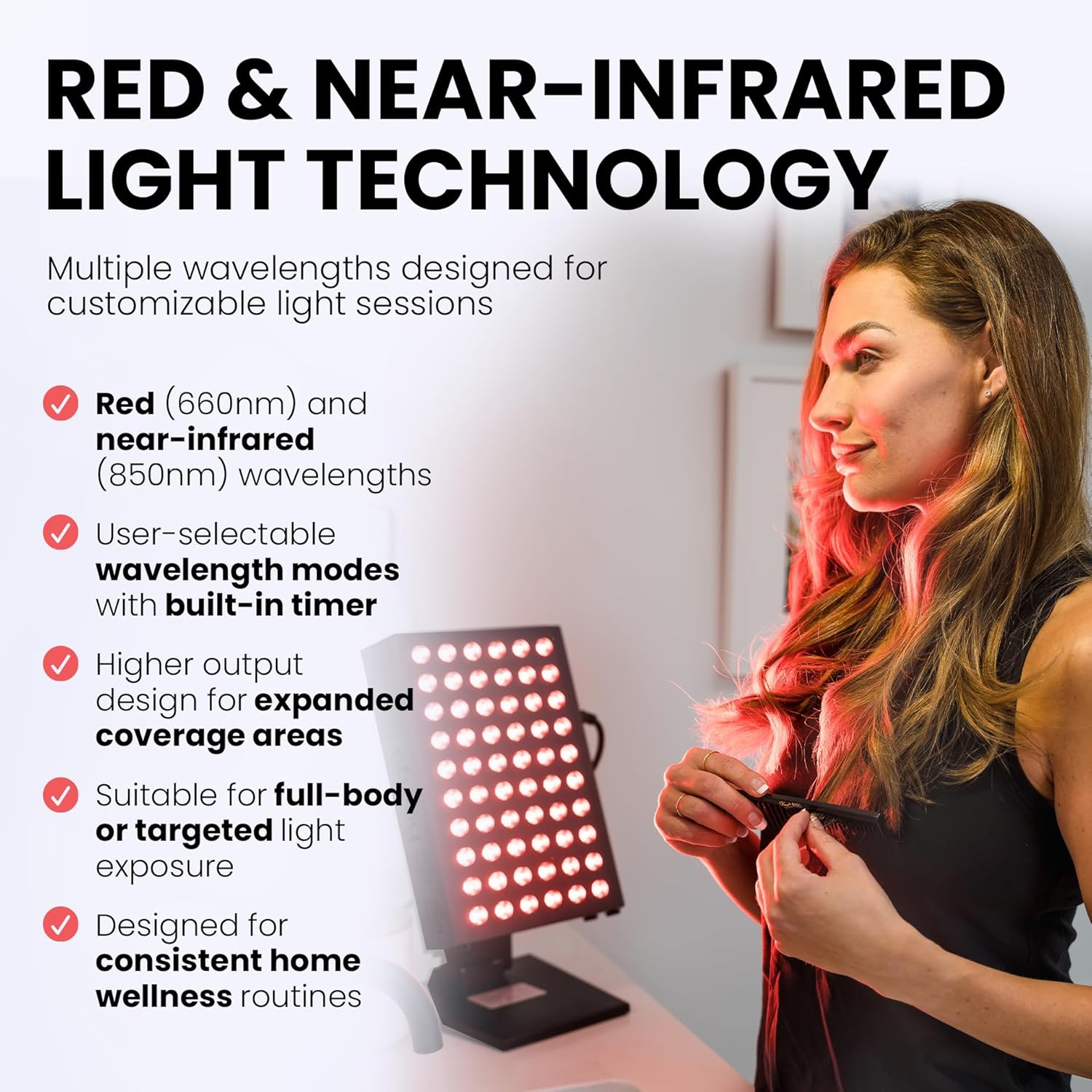 Hooga Red Light Therapy Panel — High-Output Dual-Chip Led Panel