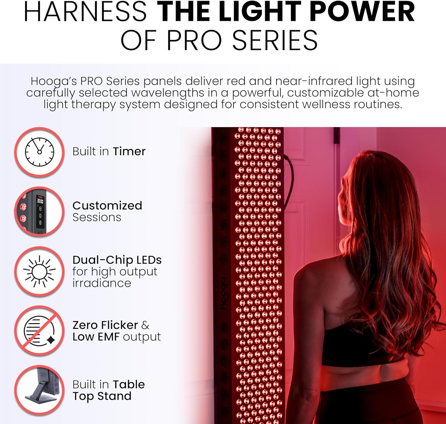 Hooga Red Light Therapy Panel — Supports Daily Wellness Routines