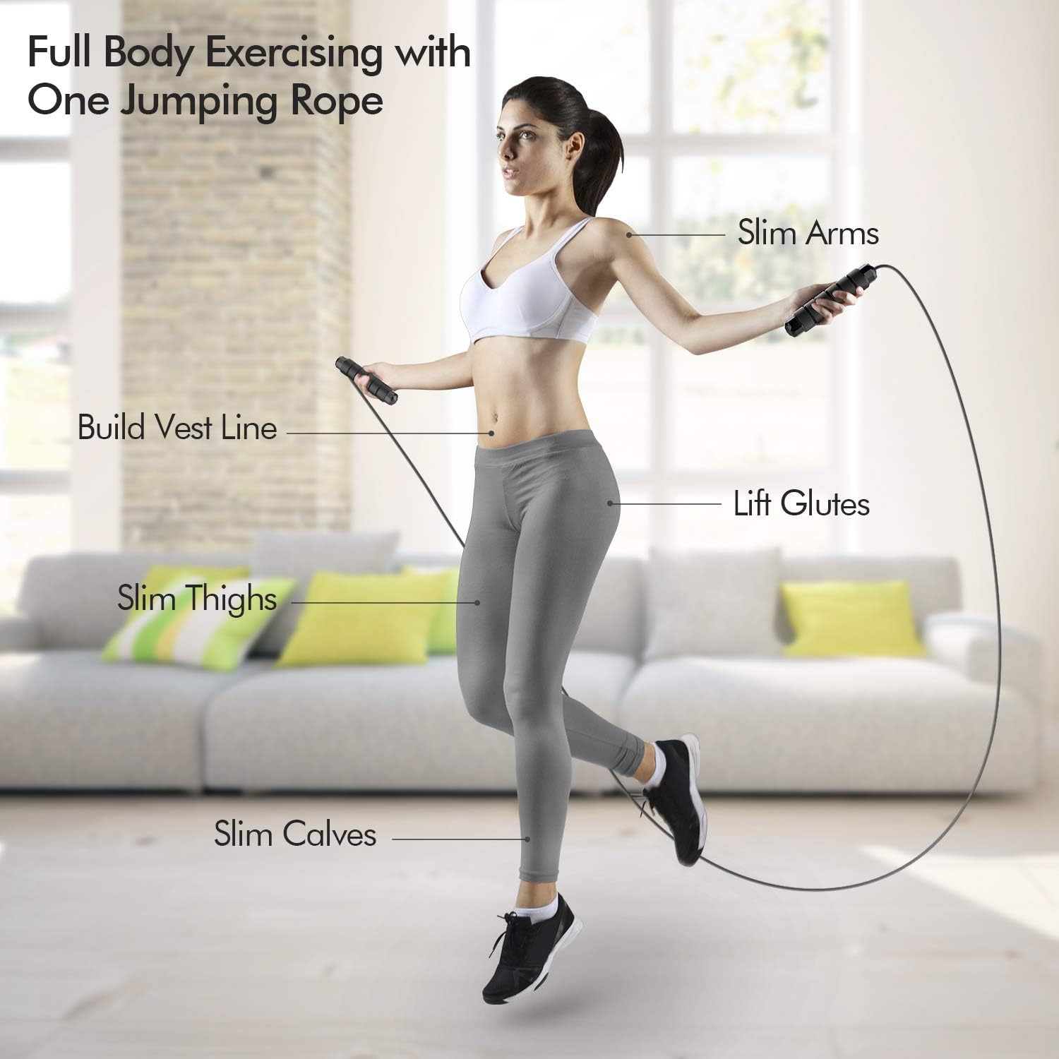 Loocio Tangle-Free Jump Rope — Get Fitness Anytime & Anywhere / / No