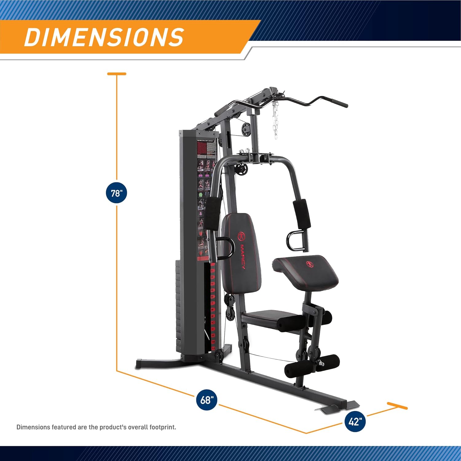Marcy 150lb Stack Home Gym — Premium Steel Construction