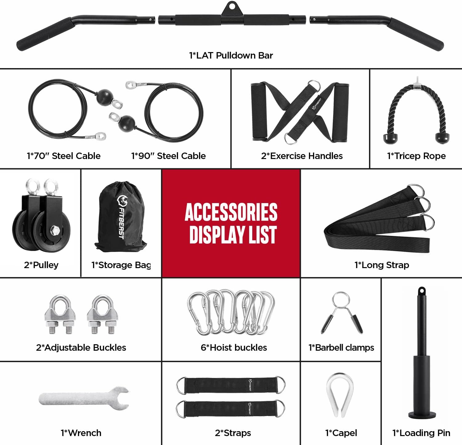 FitBeast Pulley System — 𝗩𝗔𝗥𝗜𝗘𝗧𝗬 𝗧𝗥𝗔𝗜𝗡𝗜𝗡𝗚 𝗠𝗘𝗧𝗛𝗢𝗗𝗦 -----The FitBeast cable pulley system