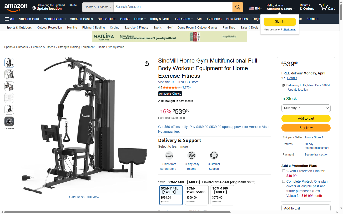 SincMill Multifunctional Home Gym — High Quality Thick Steel