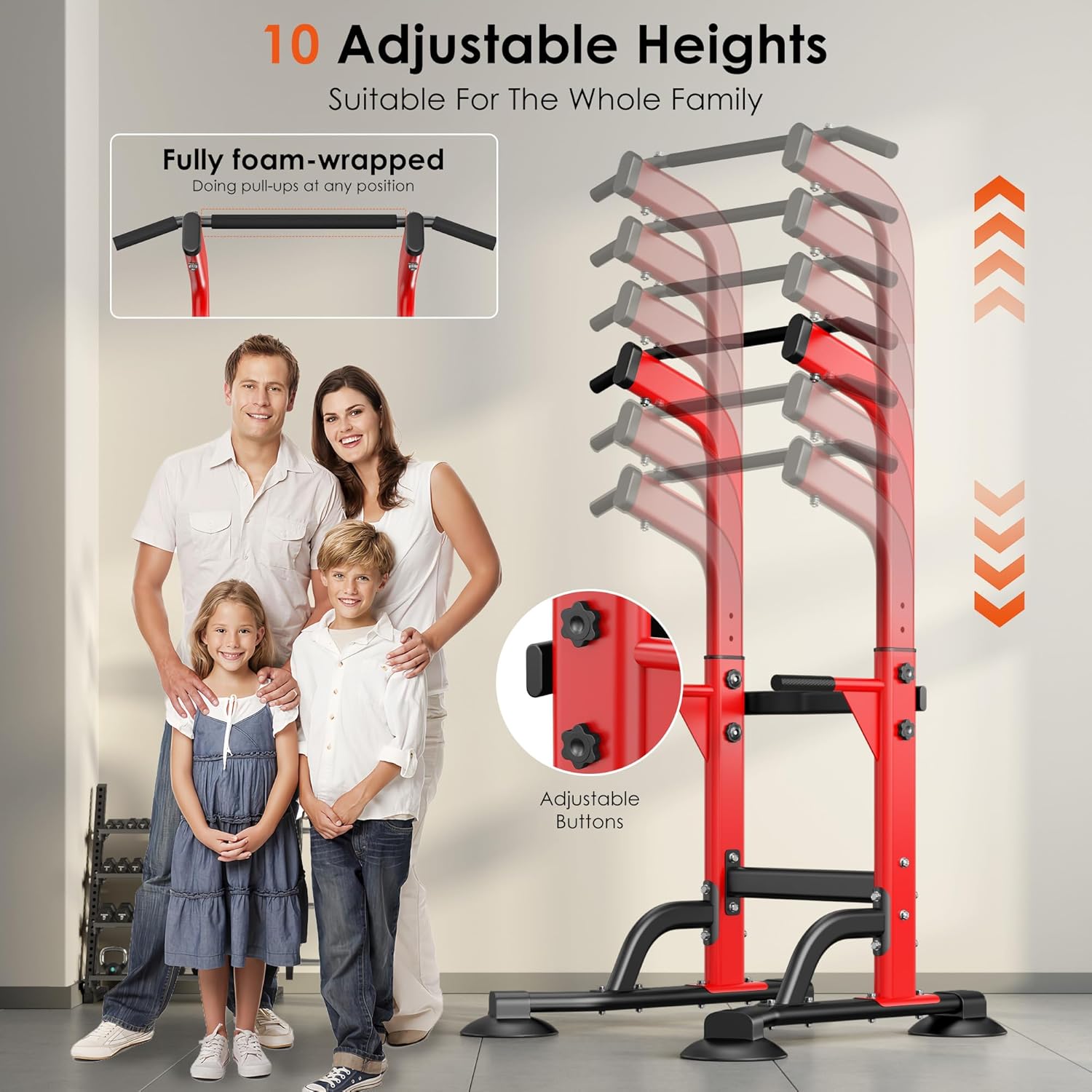 SogesPower Power Tower — 10 Levels Height Adjustment