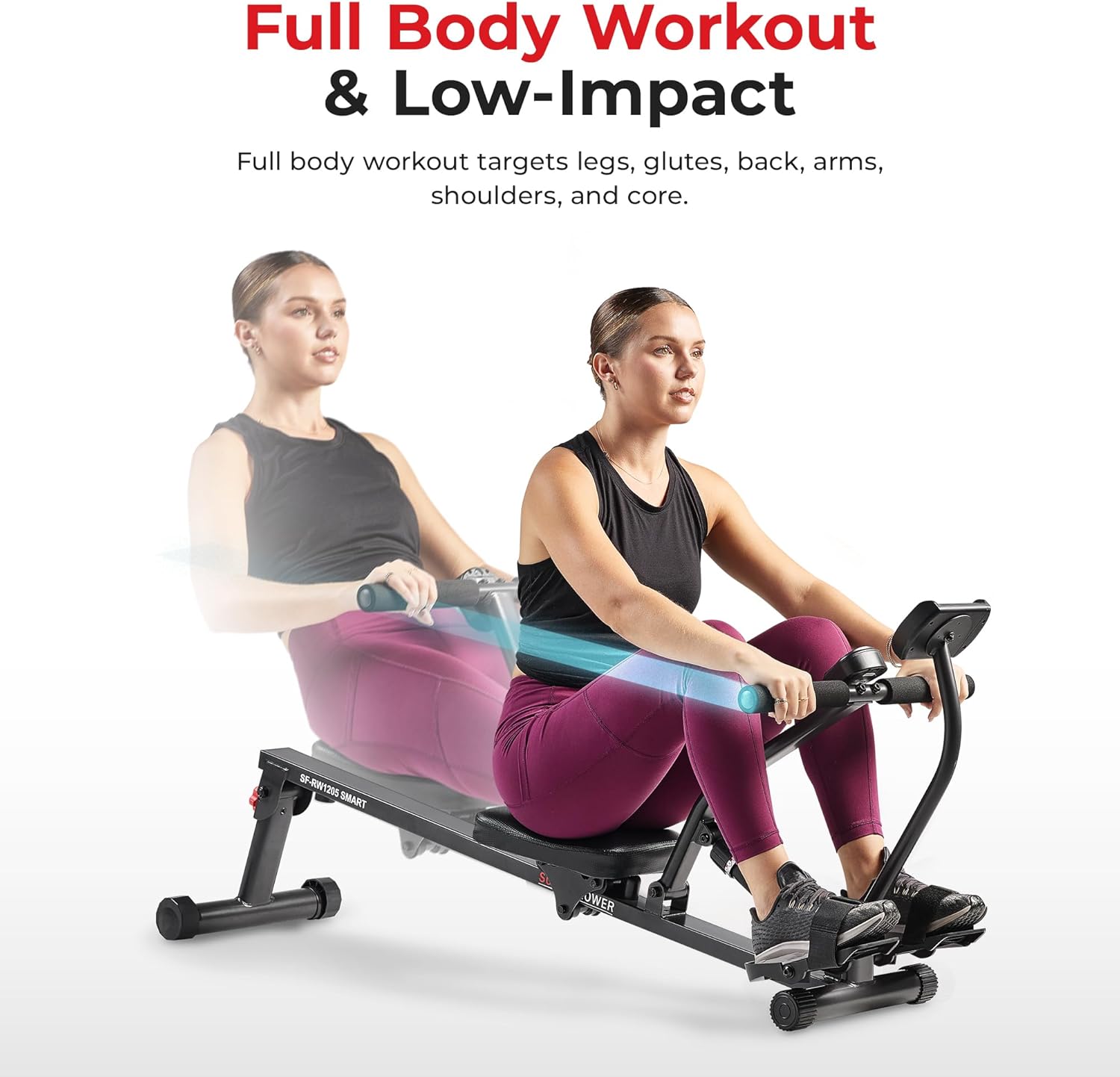 Sunny Health Compact Rowing Machine — Full Body Workout