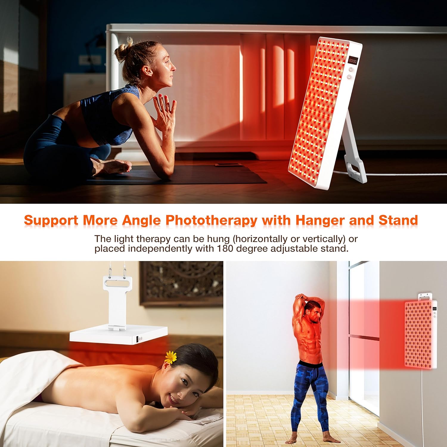 Aptoyu Red Light Therapy Panel — Light-Therapy Panel with Stand