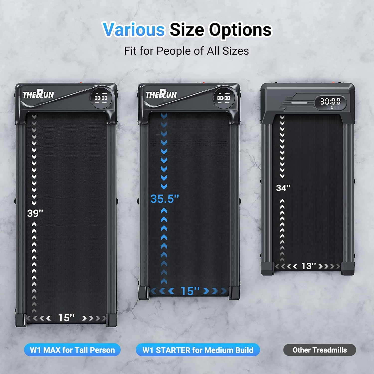 THERUN Under-Desk Walking Pad — Portable Walking Pad