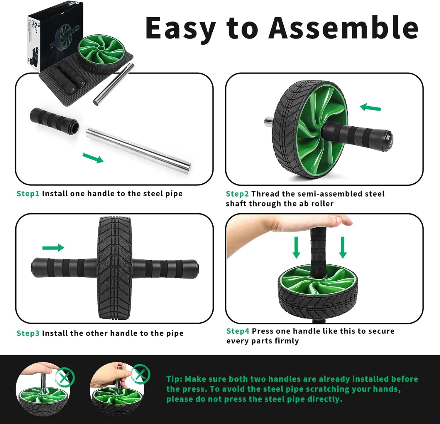 Agrejo Ab Roller Wheel — Sturdy & Durable
