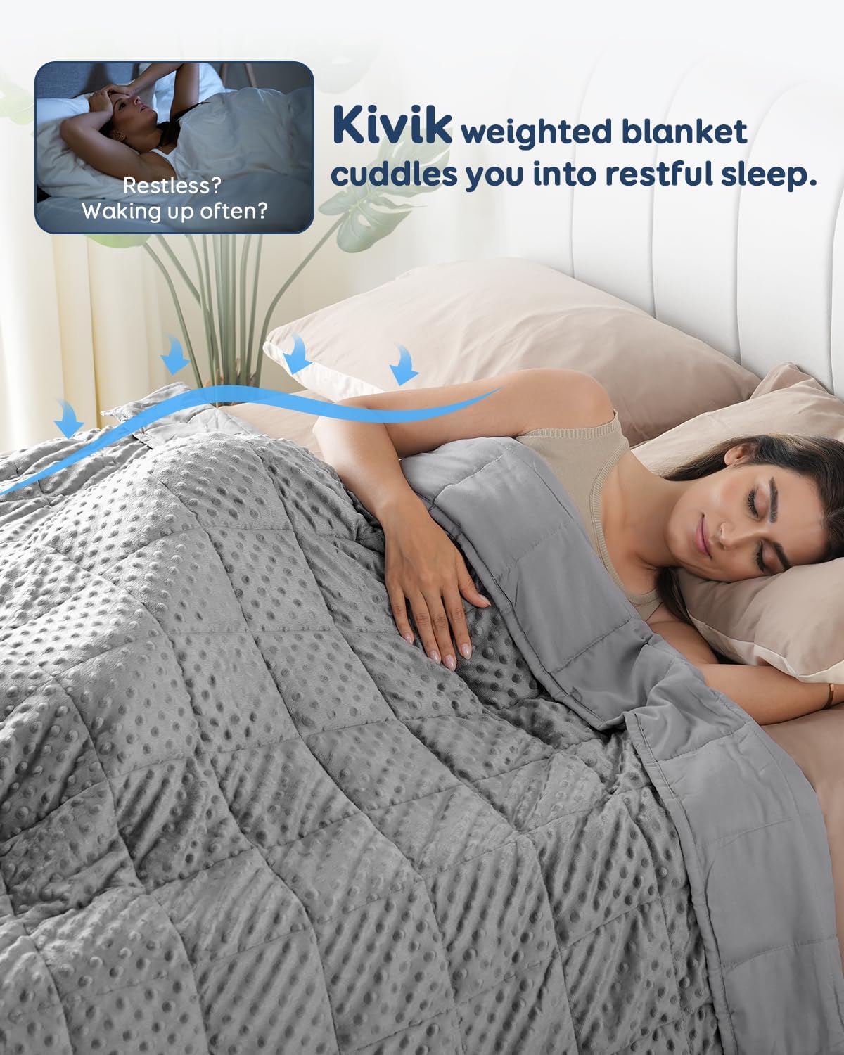 Kivik Breathable Weighted Blanket (15 lb) — Restful Nights Await