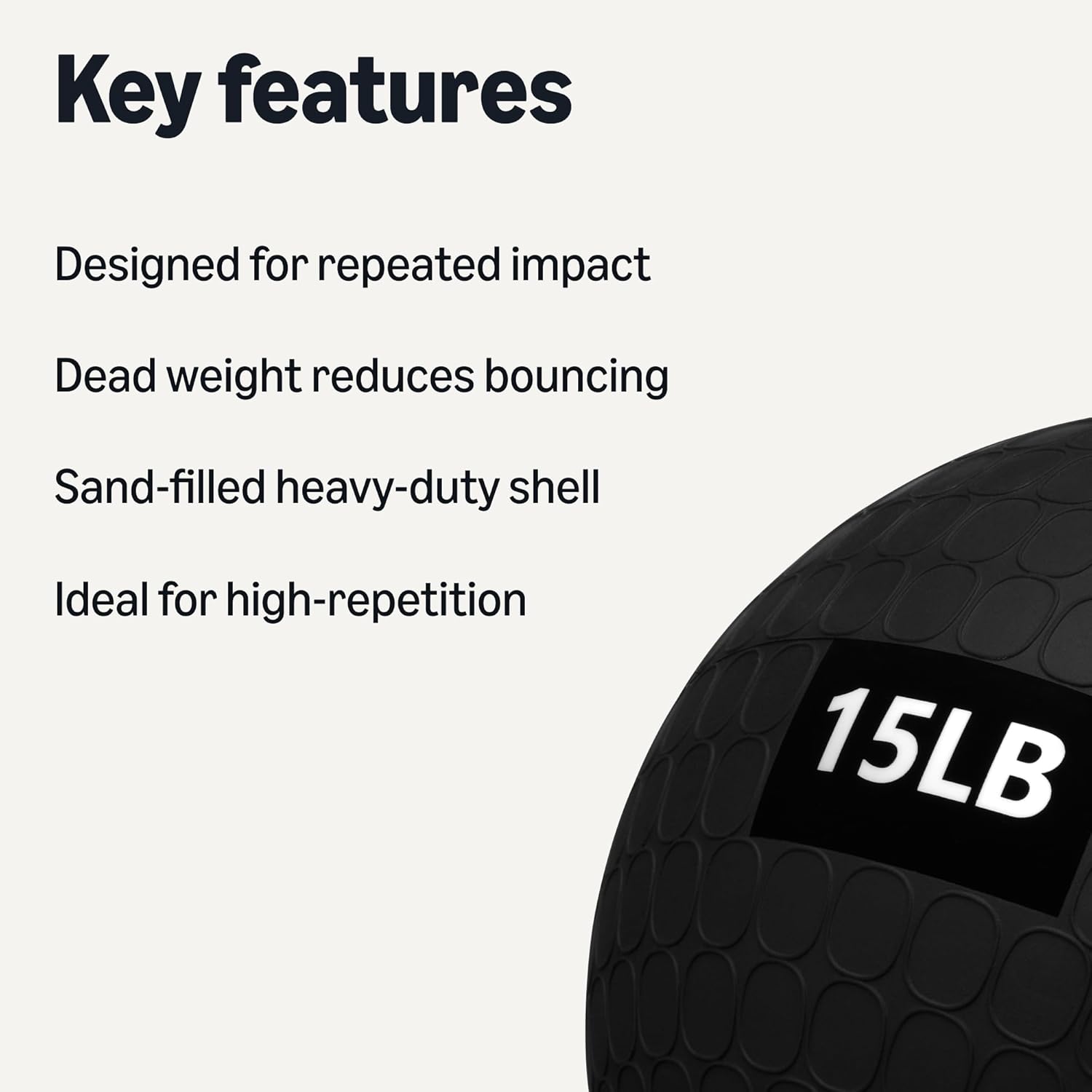 Amazon Basics Slam Medicine Balls — Heavy-duty PVC construction with sand-filled core absorbs powerful