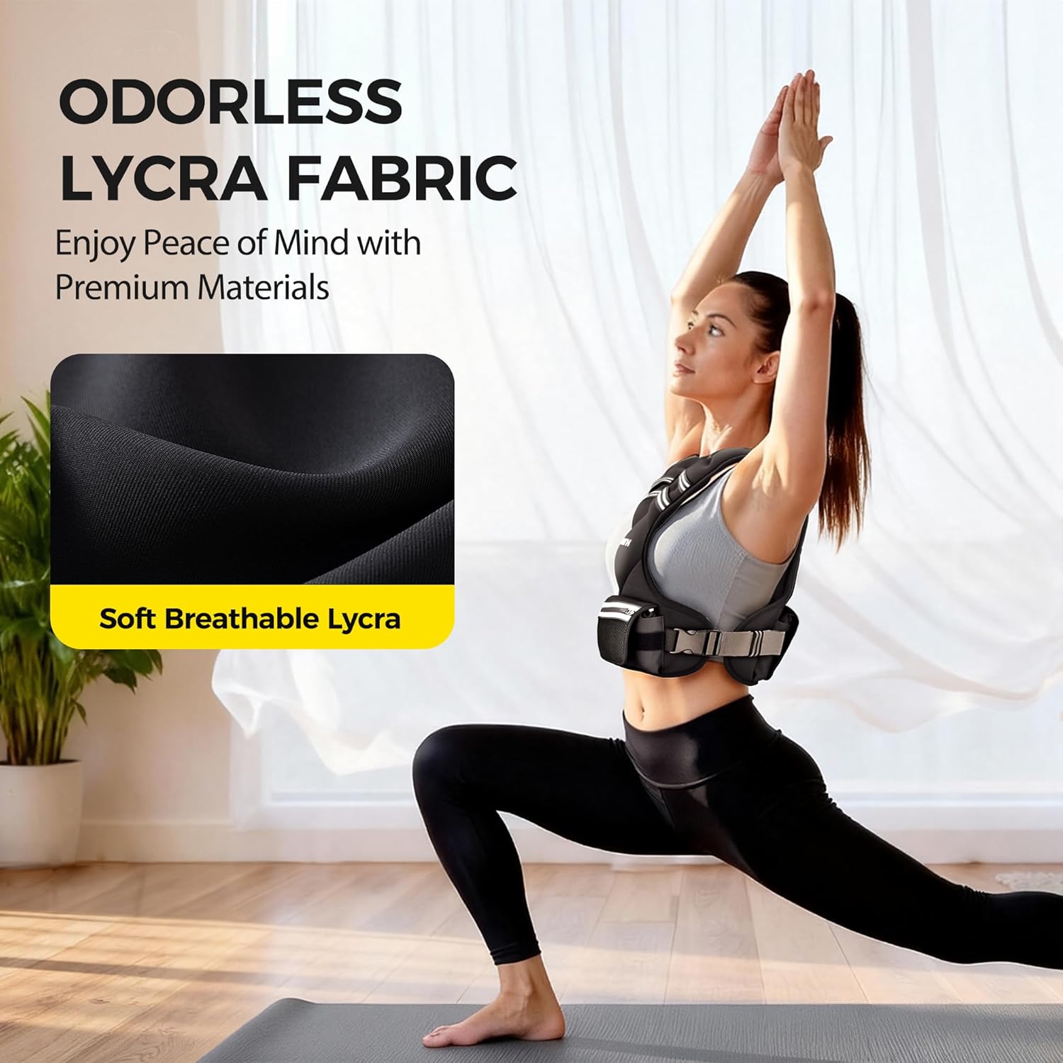 PACEARTH Adjustable Weighted Vest — Ergonomic & Snug Fit