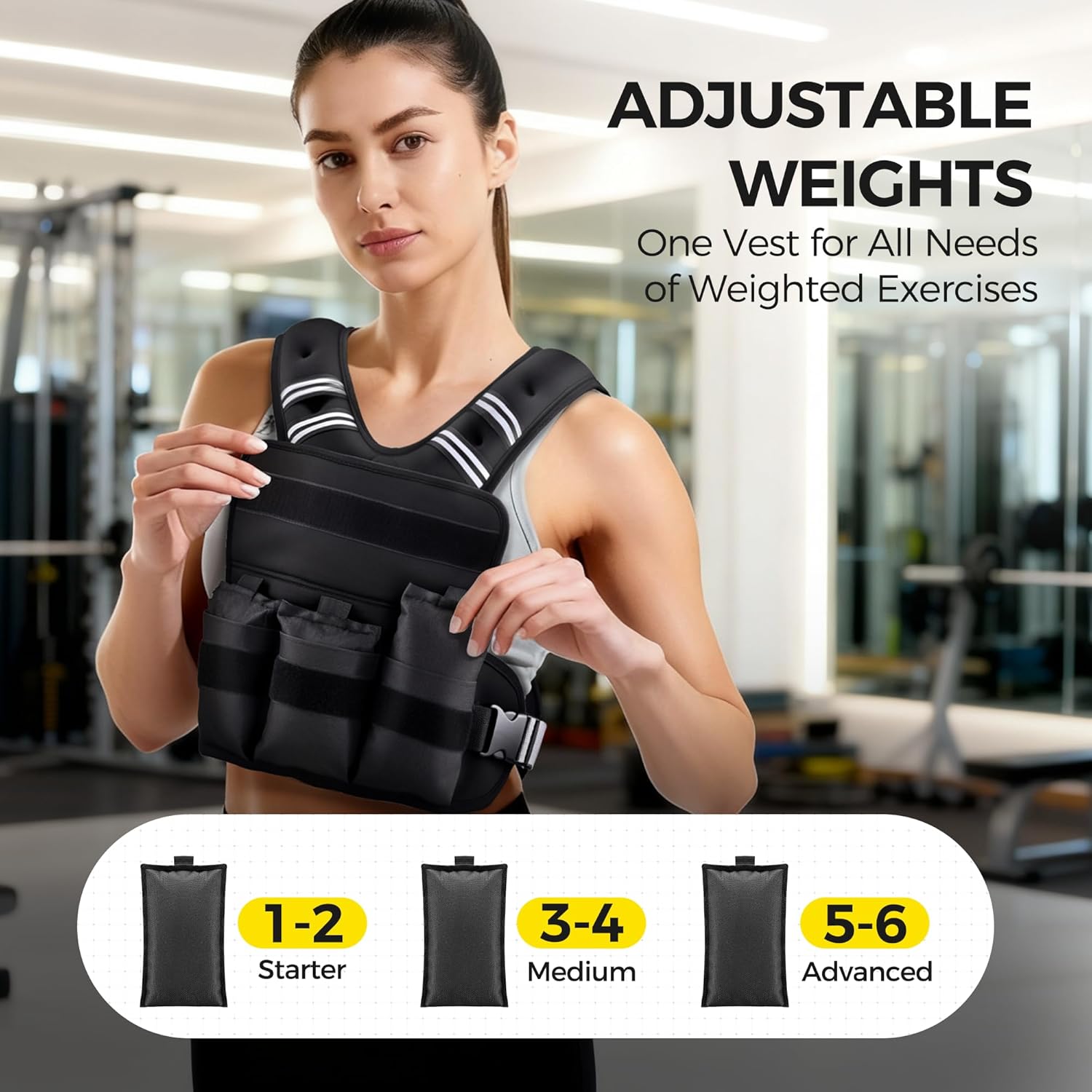 PACEARTH Adjustable Weighted Vest — Durable & Comfortable