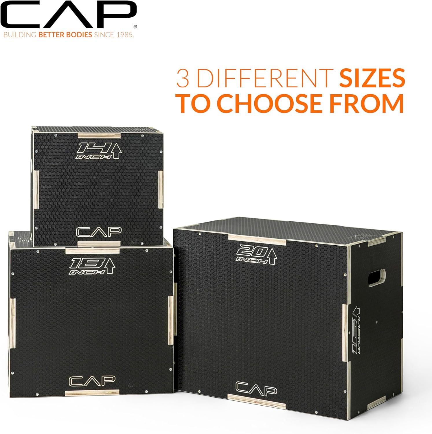 CAP Barbell 3-in-1 Plyo Box — FLEXIBILITY - Additionally, it includes wide handles to