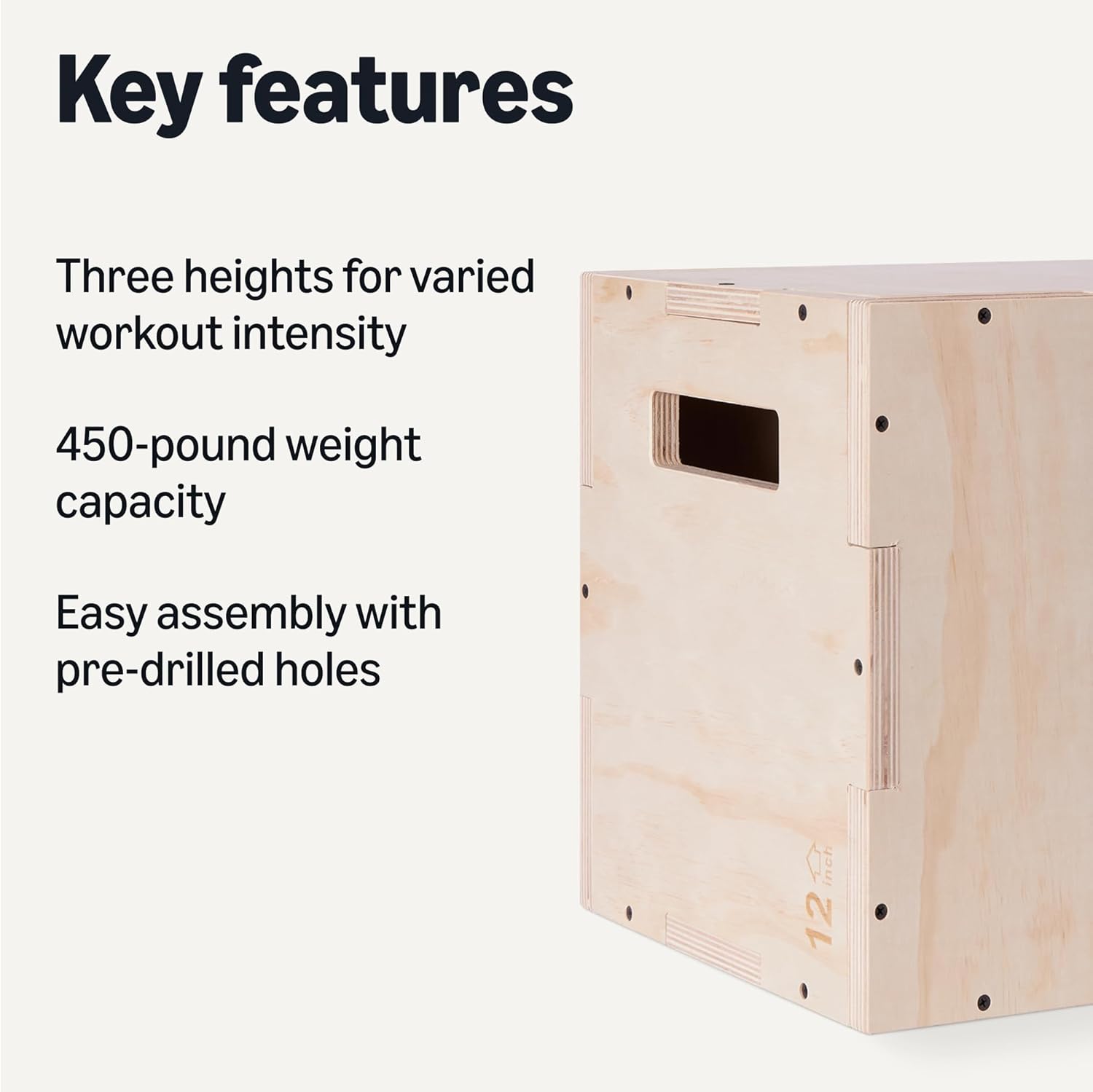 Amazon Basics Plyometric Box — Versatile 3-in-1 Design
