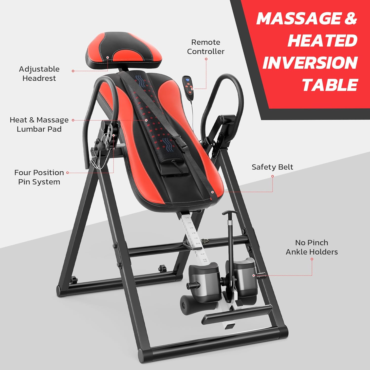 YOLEO Heated Inversion Table — Materials and Ergonomics