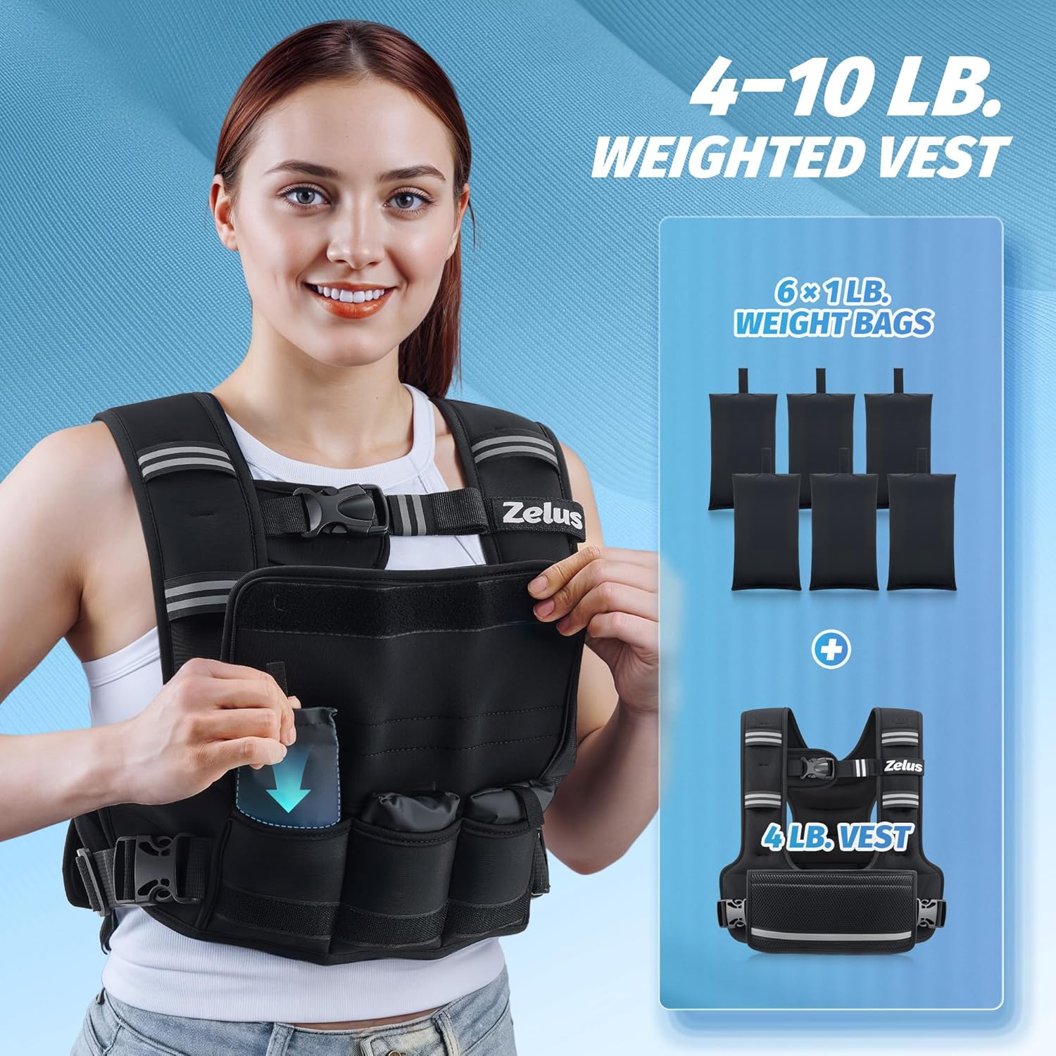 ZELUS Weighted Vest (Unisex) — Personalized Intensity