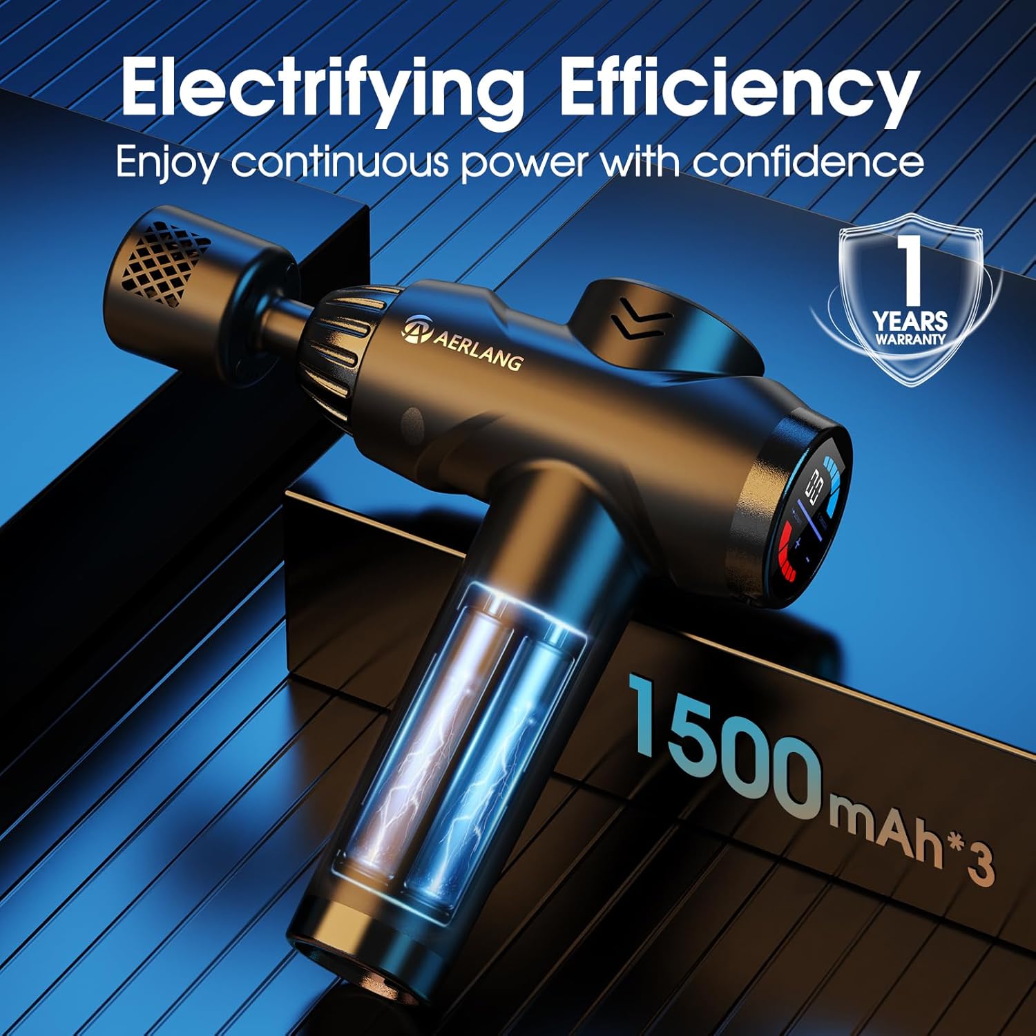 AERLANG Massage Gun (Heat & Cold) — Interchangeable Massage Heads