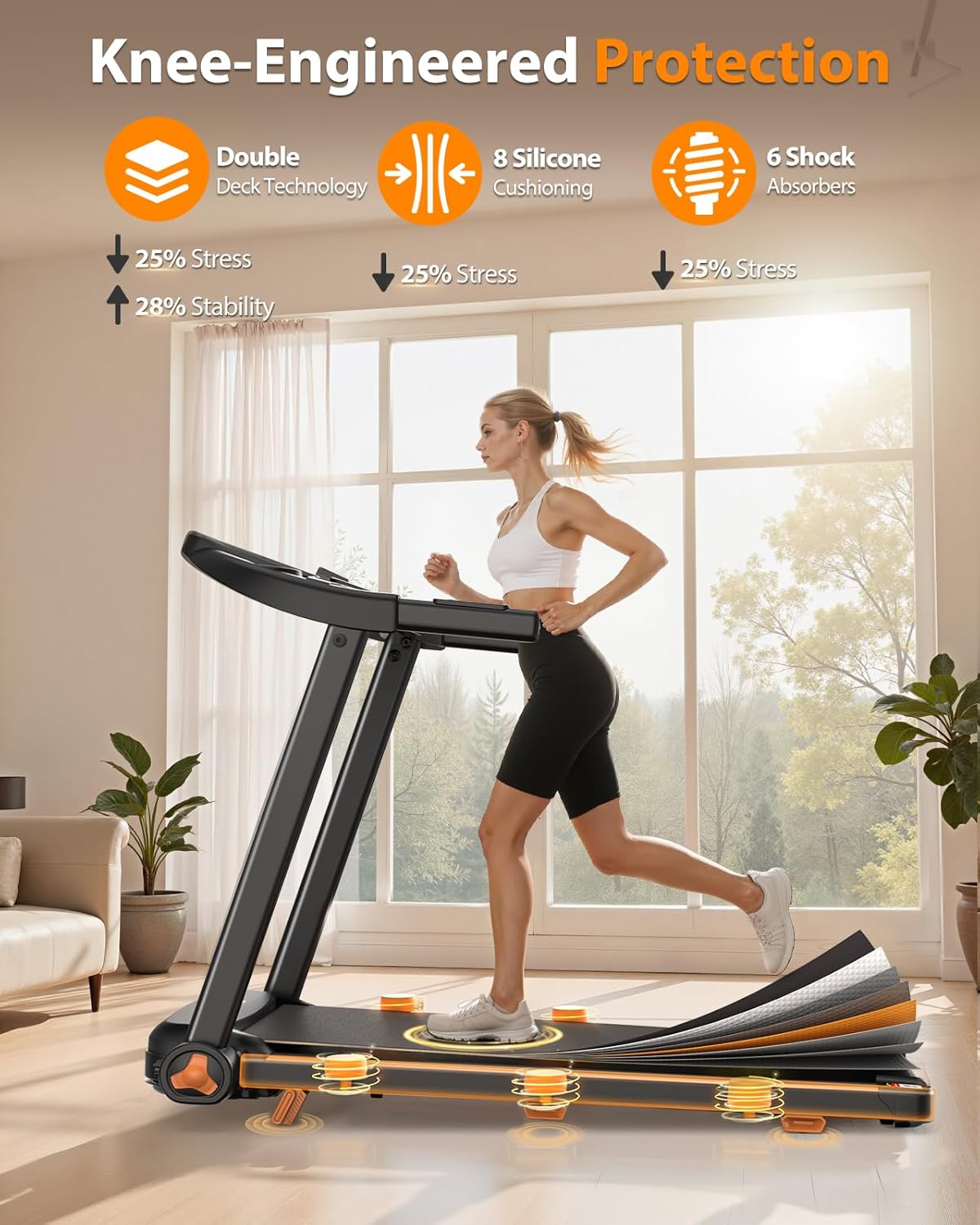 Abonow Foldable Treadmill — Compact Yet Spacious Running Belt