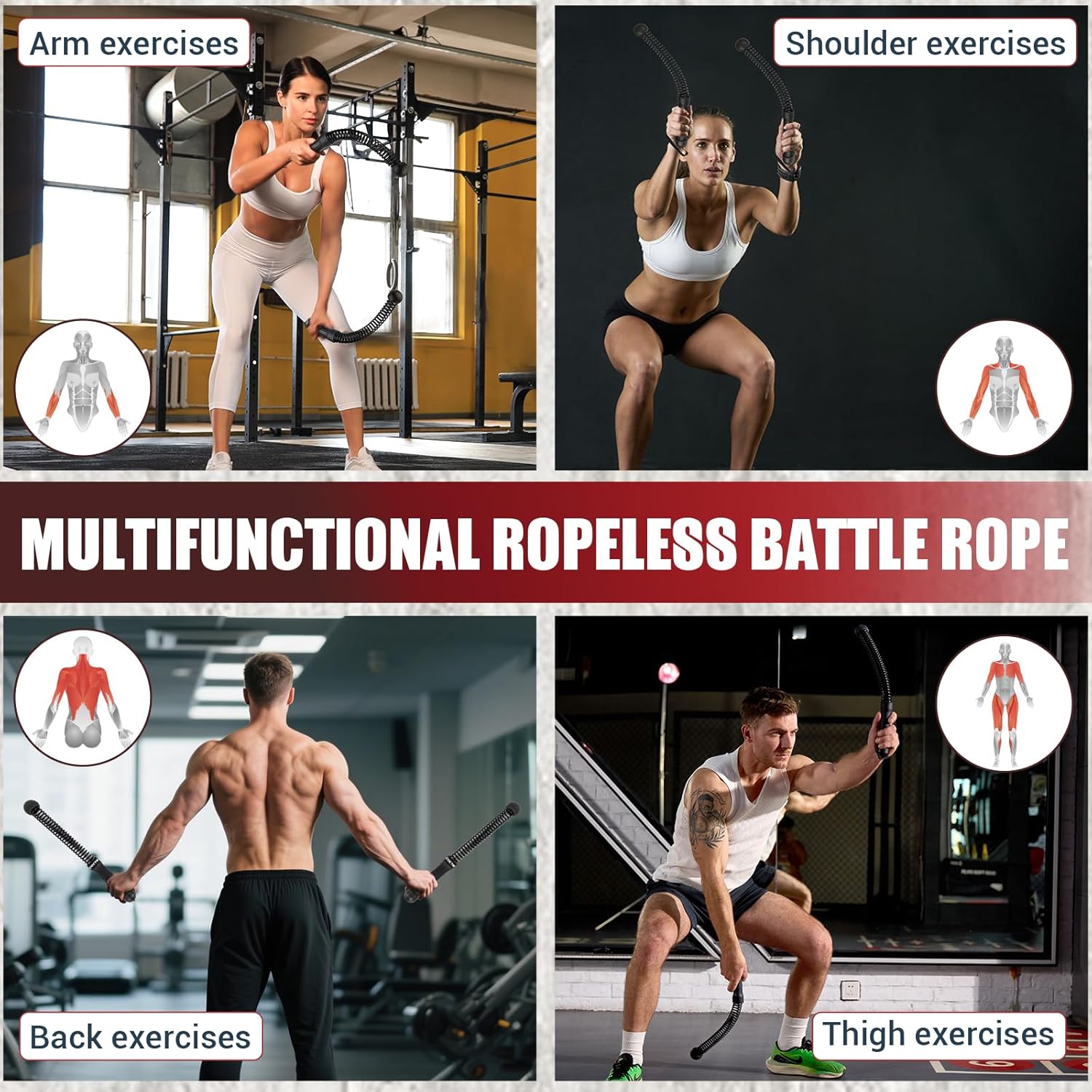 COCTN Ropeless Battle Rope — Multifunctional Battle Ropes for Home Gym