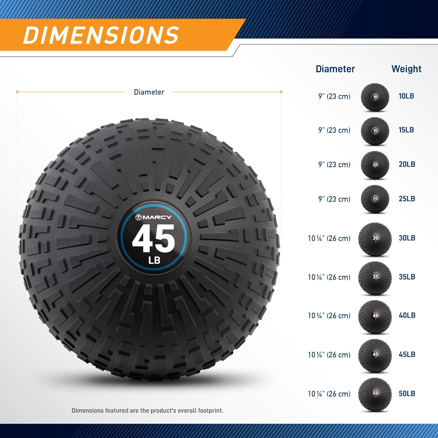 Marcy Slam Ball (10-50 lb) — Explosive Power Training