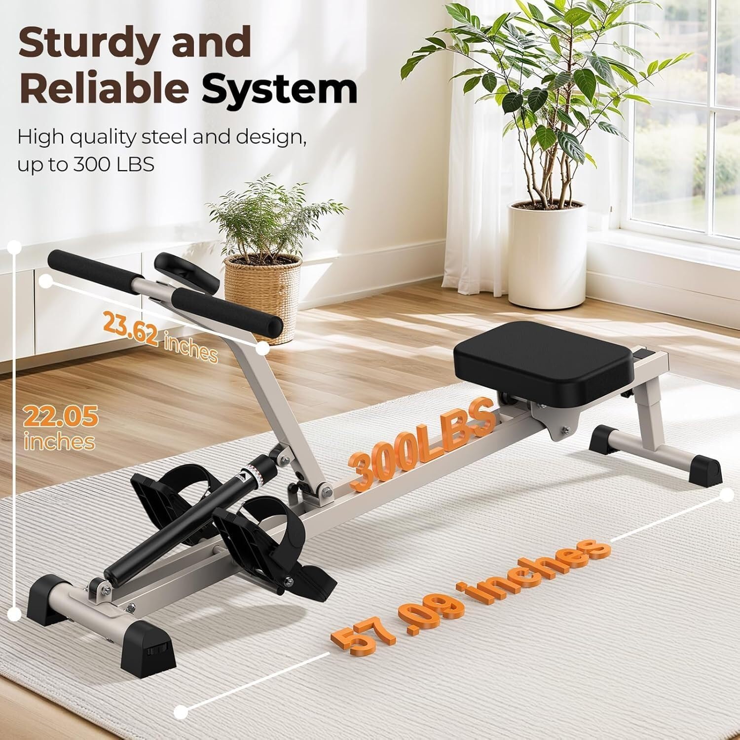 FEIERDUN Hydraulic Rowing Machine — Adjustable Resistance