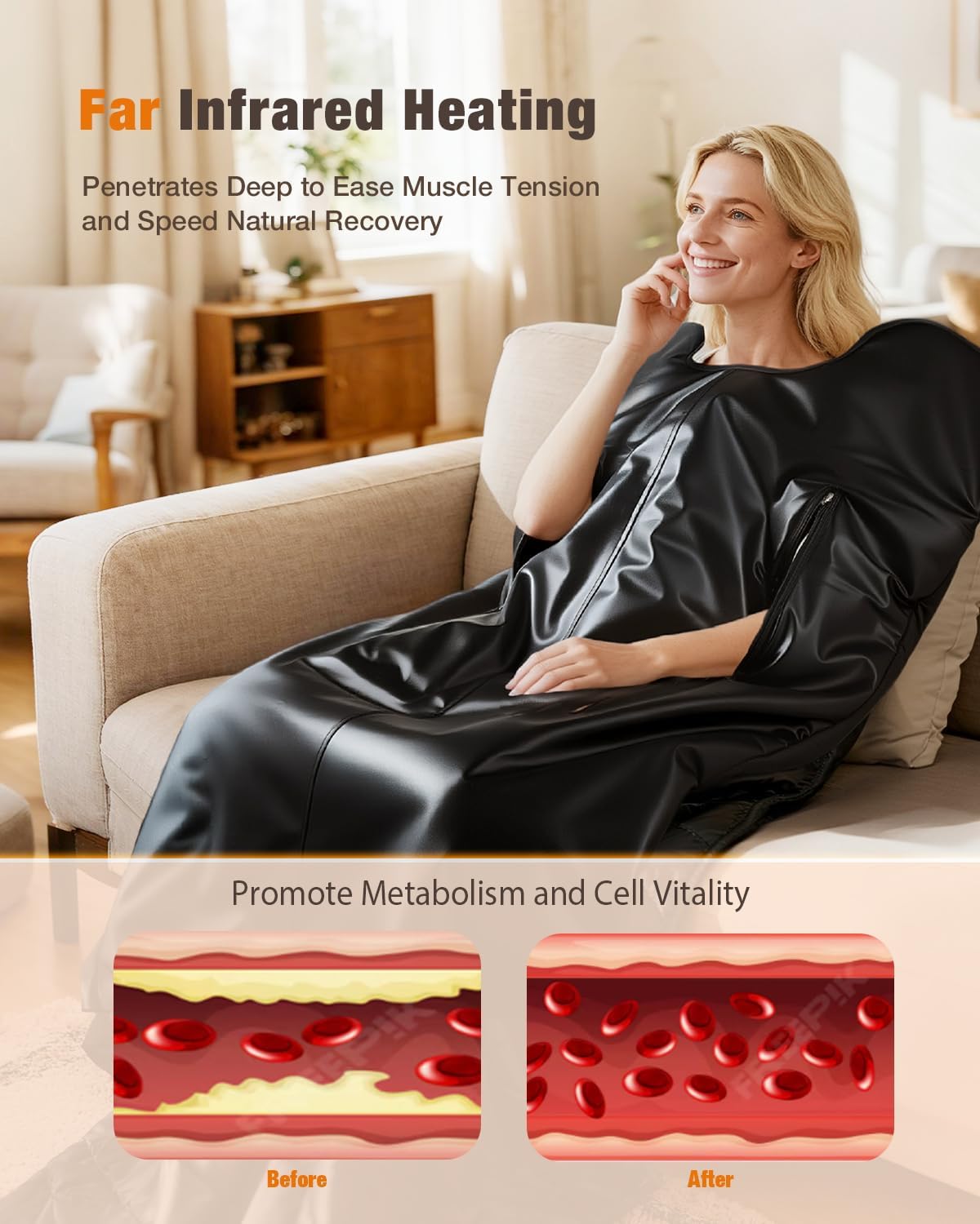 Noerishia Infrared Sauna Blanket — Rapid Heating & Smart Control‌
