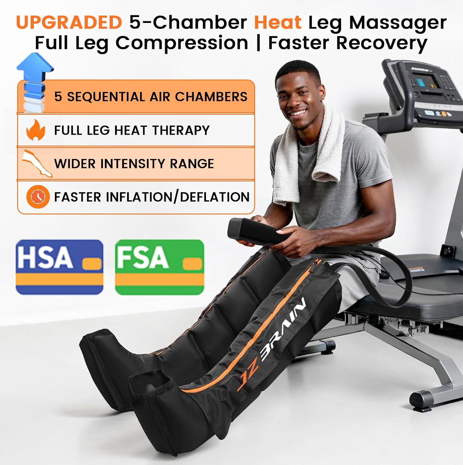 JZBRAIN Leg Recovery Boots — Full-Leg Air Compression System – Smooth, Sequential Pressure for Athletes & Active Lifestyles