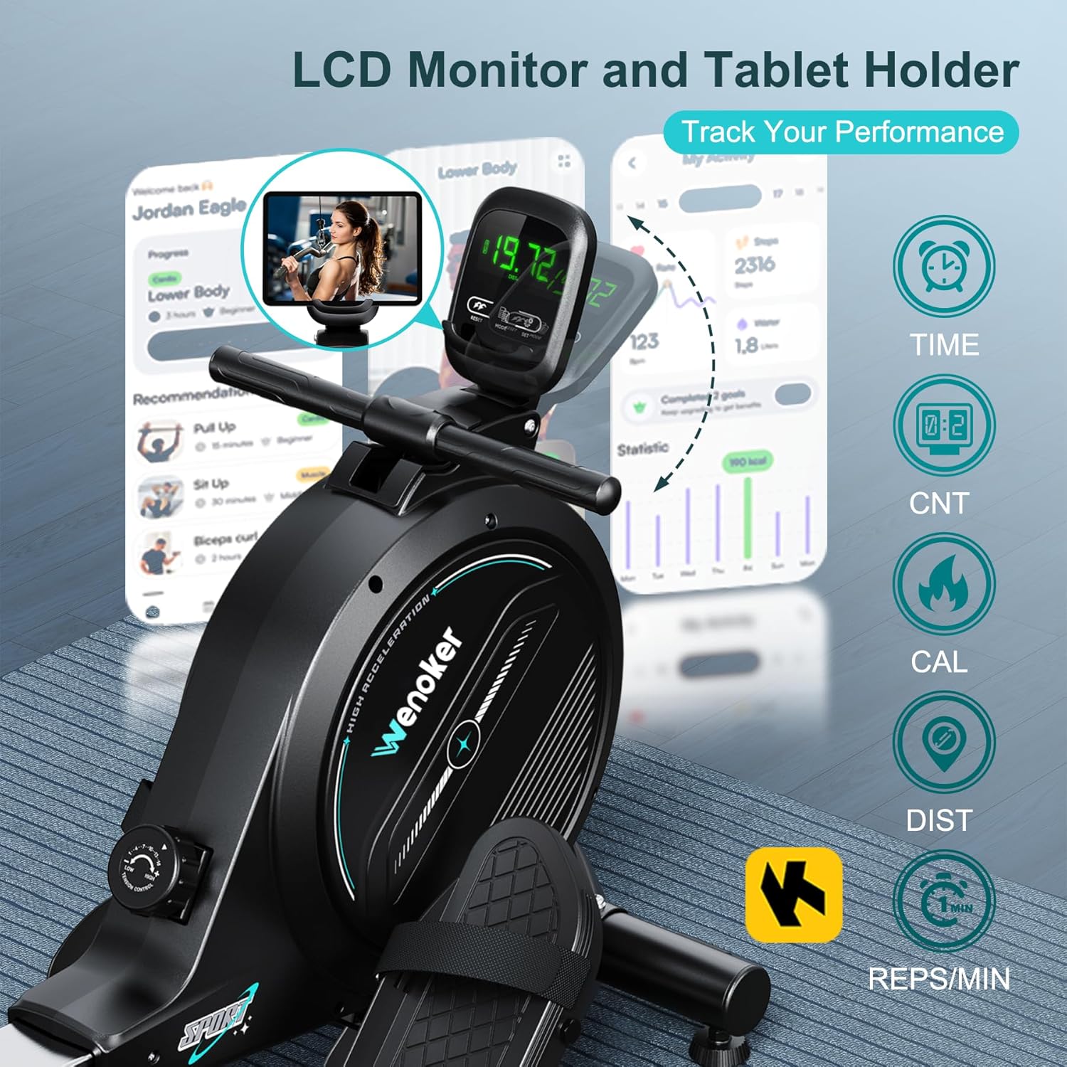 Wenoker Magnetic Rowing Machine — Total Body Workout