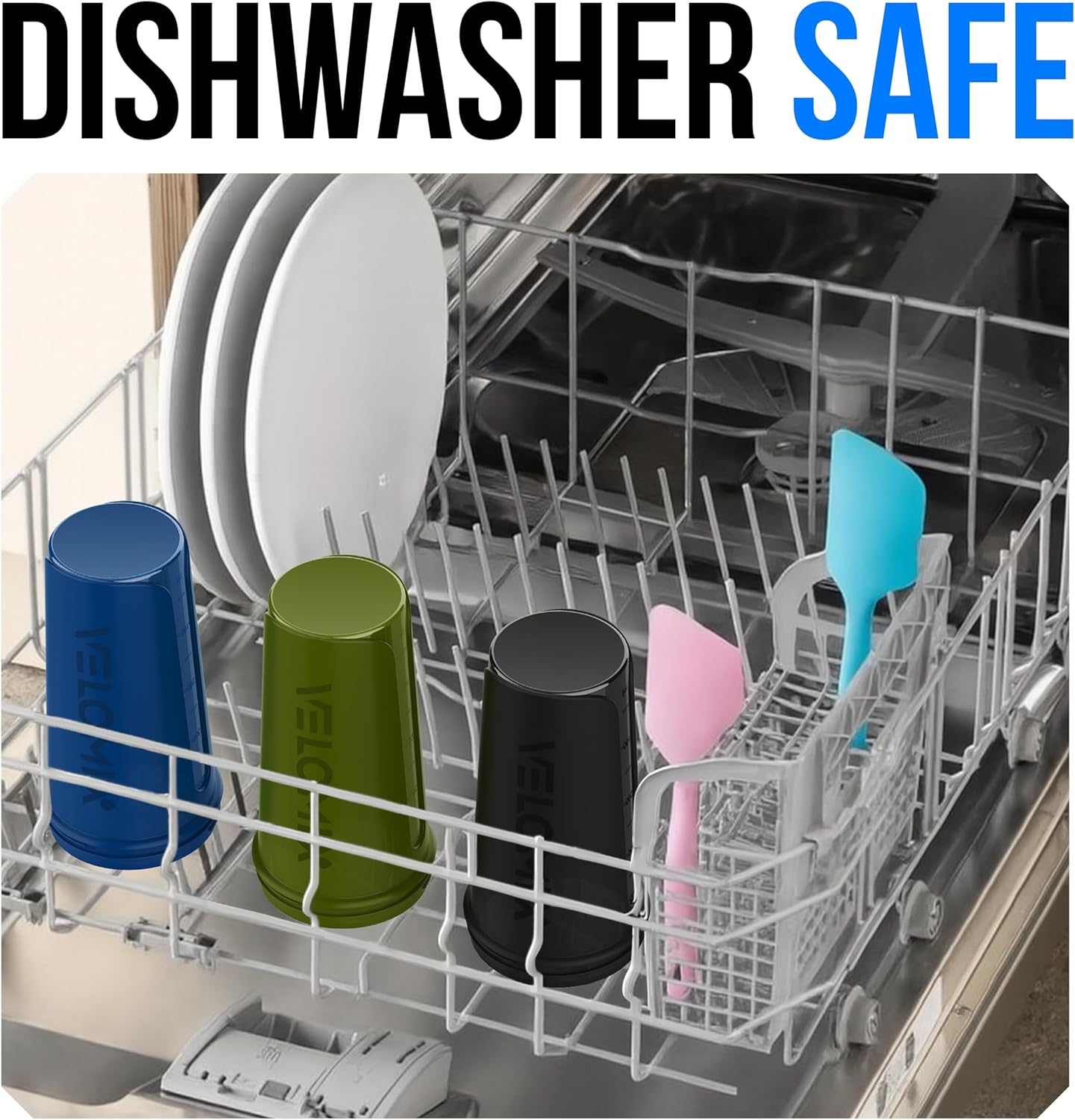 VELOMIX 18oz Shaker Bottles (3-Pack) — BUILT TO LAST - Crafted for the active