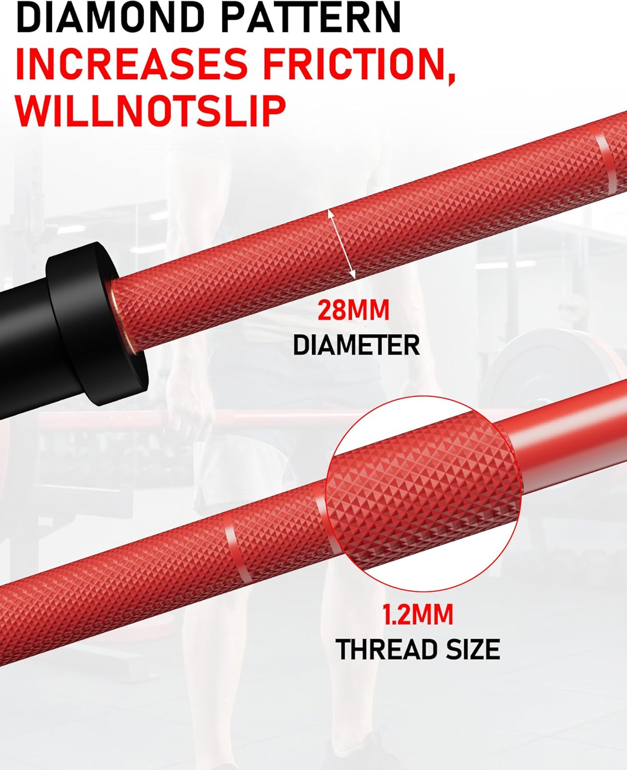 GarveeLife 7ft Olympic Barbell — Exquisite Texture