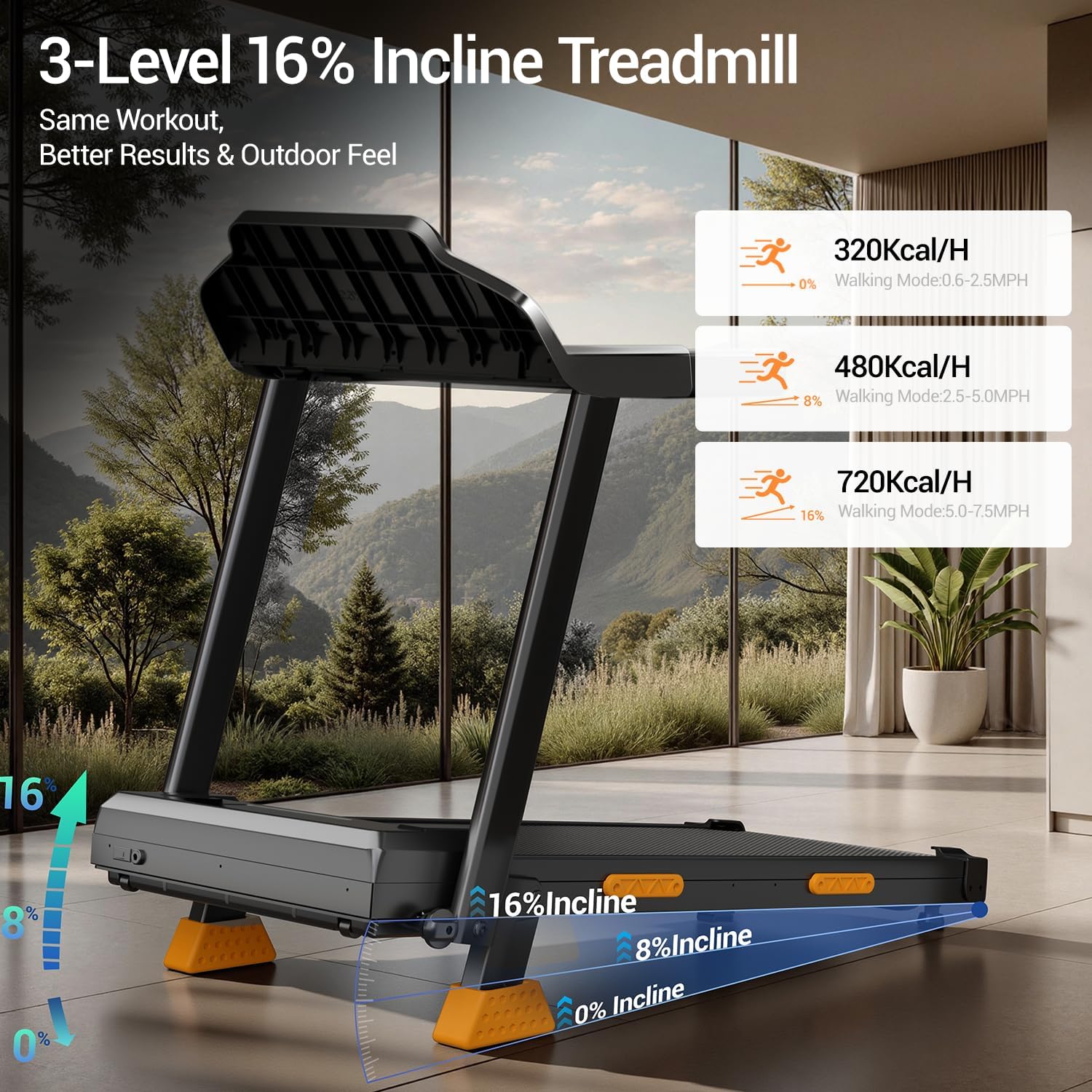 Cursor Fitness 3-in-1 Treadmill — 16% Treadmill with Incline