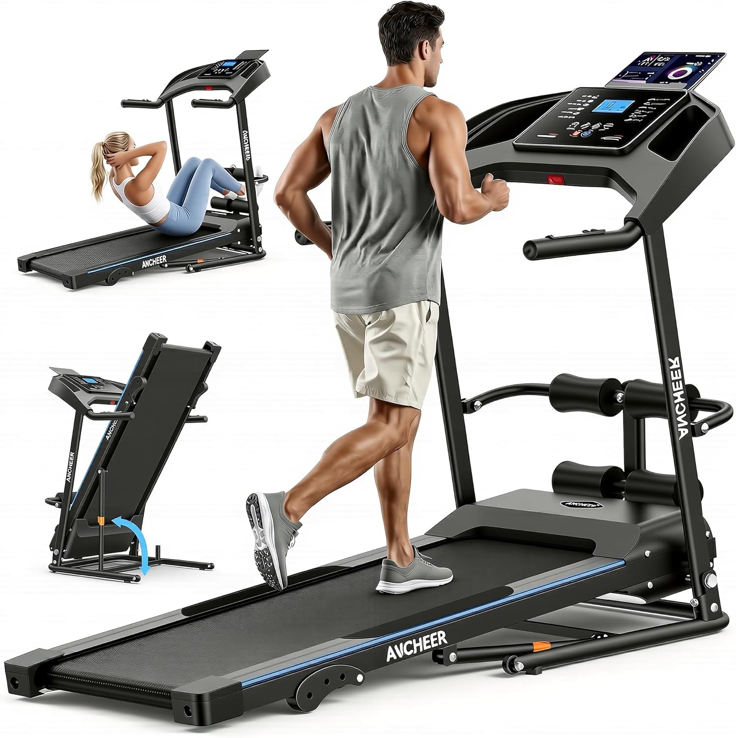 ANCHEER Folding Treadmill